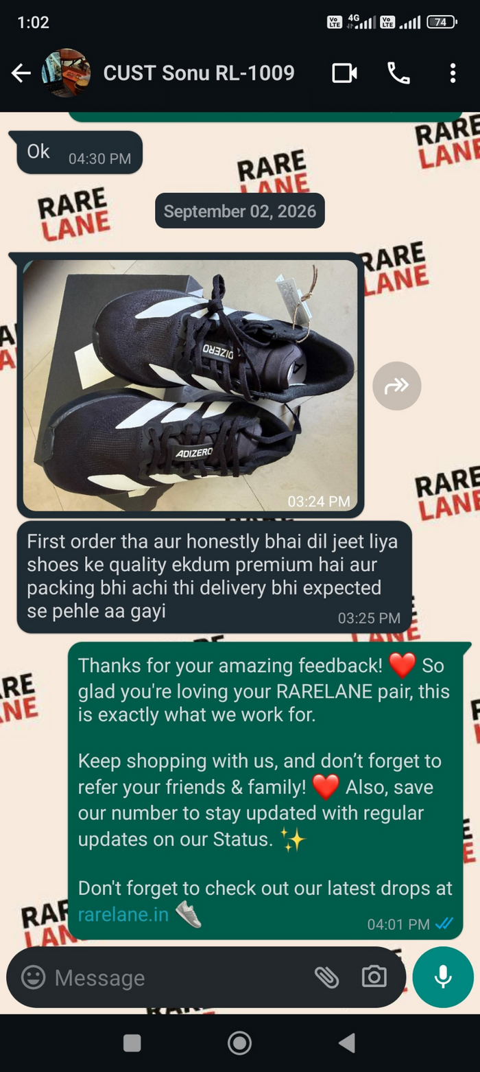 Customer message from First name + initial