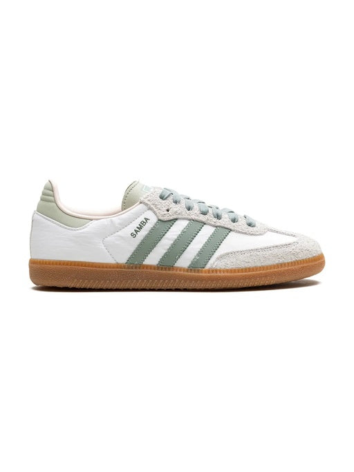 ADIDASS Samba Silver Green Suede