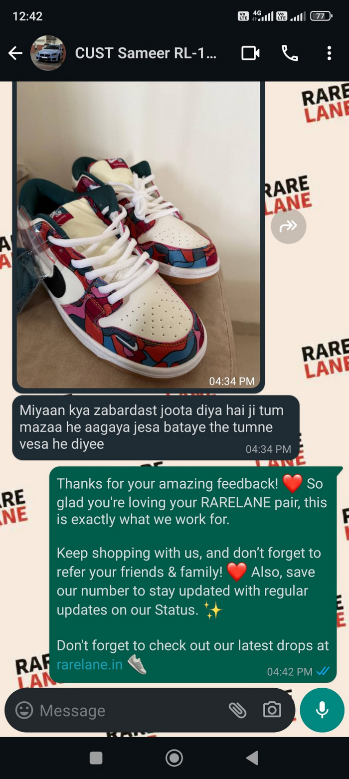 Customer message from First name + initial