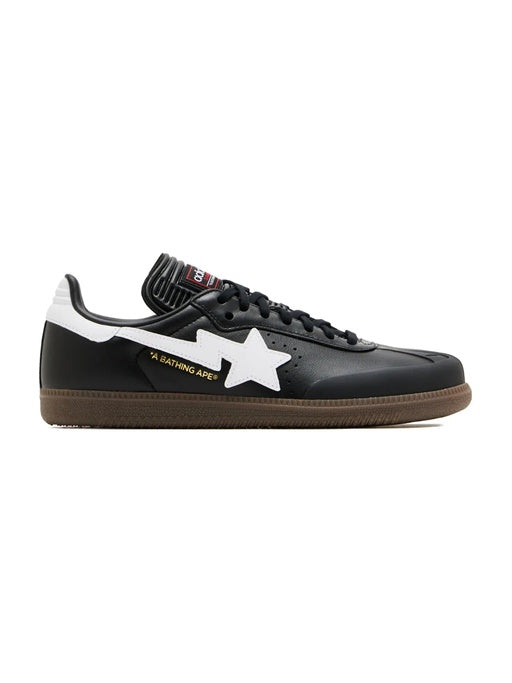 ADIDASS SAMBA BAPE BLACK WHITE BLACK SNEAKER