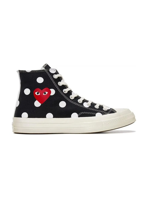 CONVERSEE CHUCK TAYLOR ALL-STAR 70 COMME DES GARCONS PLAY POLKA DOT BLACK