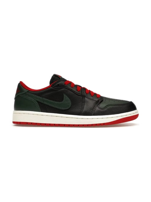 AJ 1 RETRO LOW OG BLACK GORGE GREEN VARSITY RED SAIL